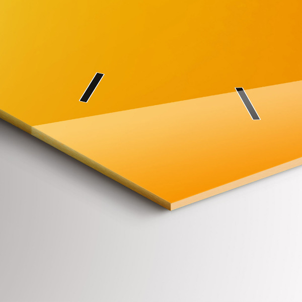 Reloj de cristal horizontal Naranja