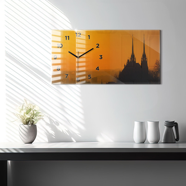 Reloj horizontal Vista de la catedral de Brno