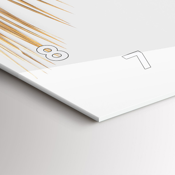 Reloj de cristal horizontal Hojas tropicales