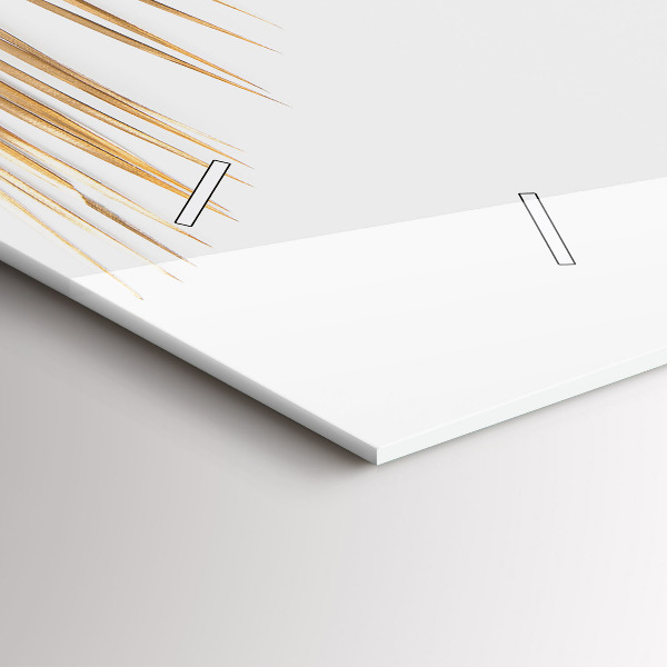 Reloj de cristal horizontal Hojas tropicales