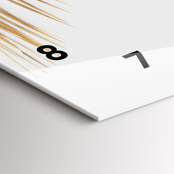 Reloj de cristal horizontal Hojas tropicales