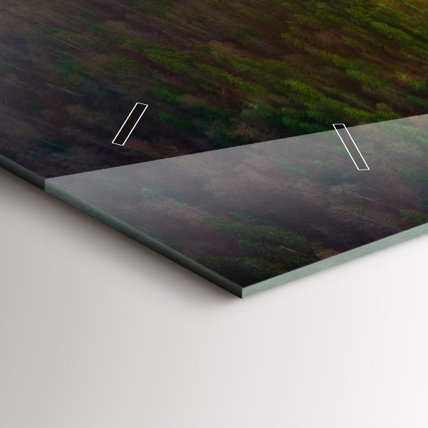 Reloj horizontal Puesta de sol sobre las montañas