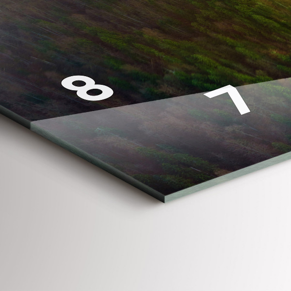 Reloj horizontal Puesta de sol sobre las montañas