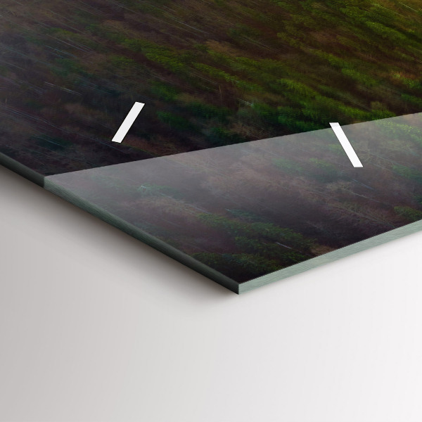 Reloj horizontal Puesta de sol sobre las montañas