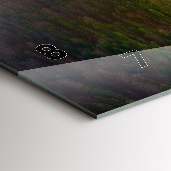 Reloj horizontal Puesta de sol sobre las montañas