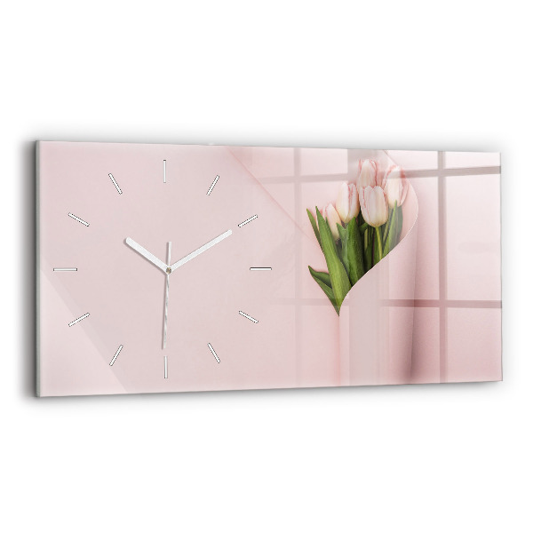 Reloj de cristal horizontal Ramo de flores