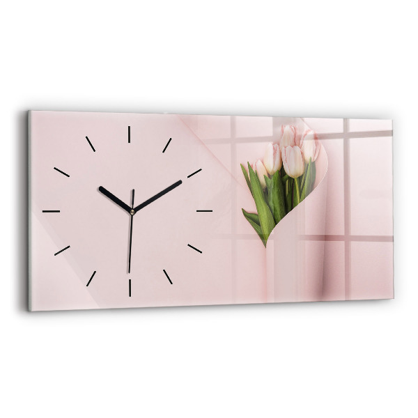 Reloj de cristal horizontal Ramo de flores