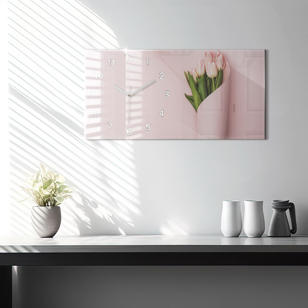 Reloj de cristal horizontal Ramo de flores