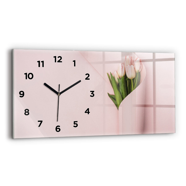 Reloj de cristal horizontal Ramo de flores