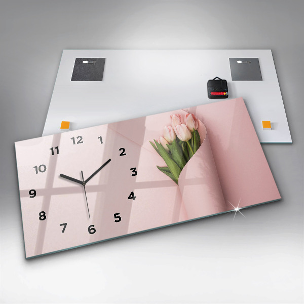 Reloj de cristal horizontal Ramo de flores