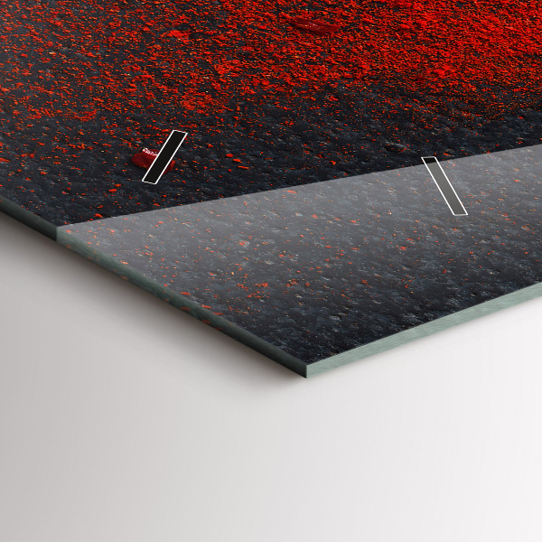 Reloj de cristal horizontal Especia roja