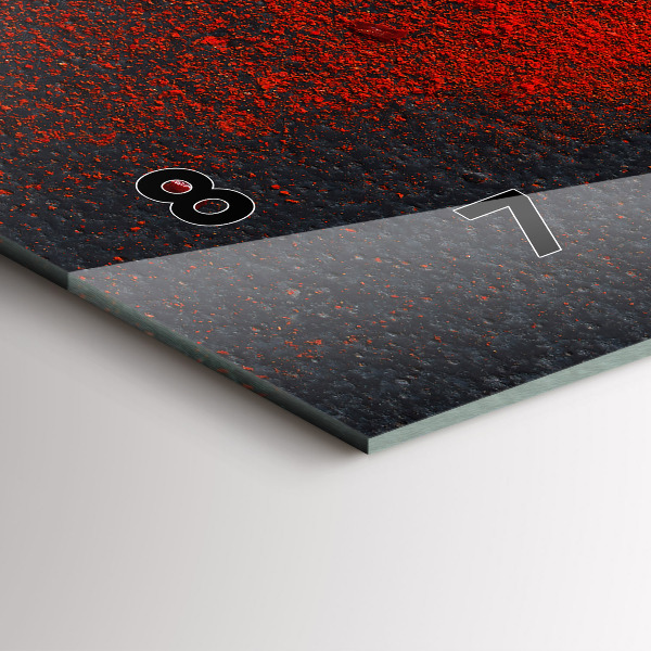 Reloj de cristal horizontal Especia roja