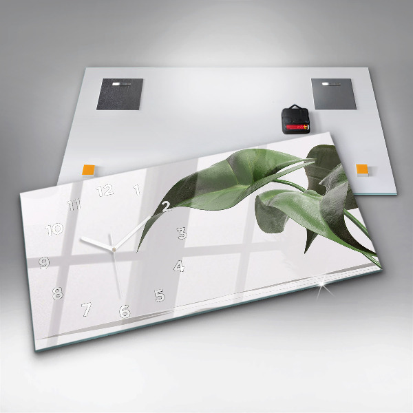 Reloj horizontal Hojas abstractas