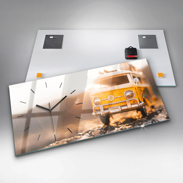 Reloj de cristal horizontal Coche de vacaciones