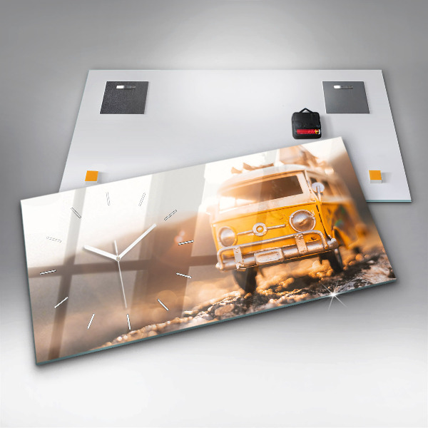 Reloj de cristal horizontal Coche de vacaciones