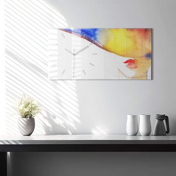 Reloj horizontal Mujer con sombrero