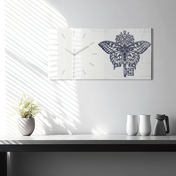Reloj horizontal Mariposa y llave estilo boho