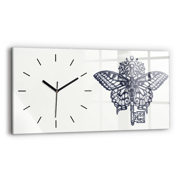 Reloj horizontal Mariposa y llave estilo boho