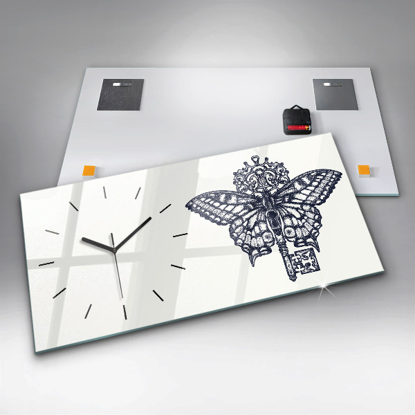 Reloj horizontal Mariposa y llave estilo boho