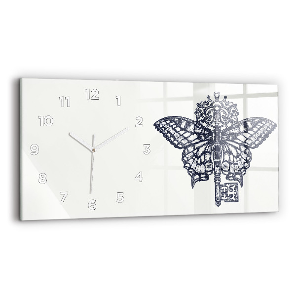 Reloj horizontal Mariposa y llave estilo boho