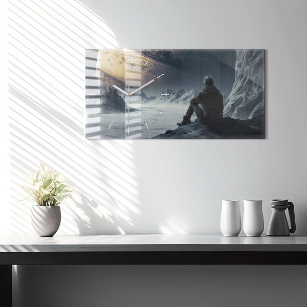 Reloj de cristal horizontal Planeta Cosmos masculino