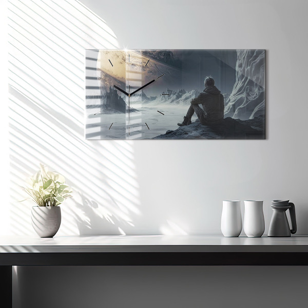 Reloj de cristal horizontal Planeta Cosmos masculino