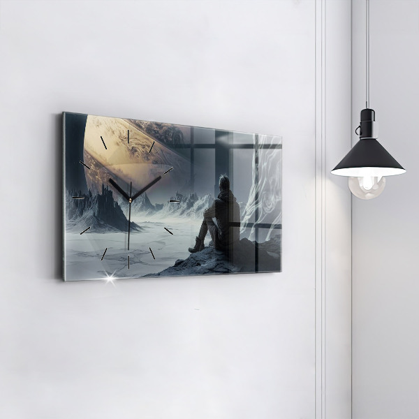 Reloj de cristal horizontal Planeta Cosmos masculino