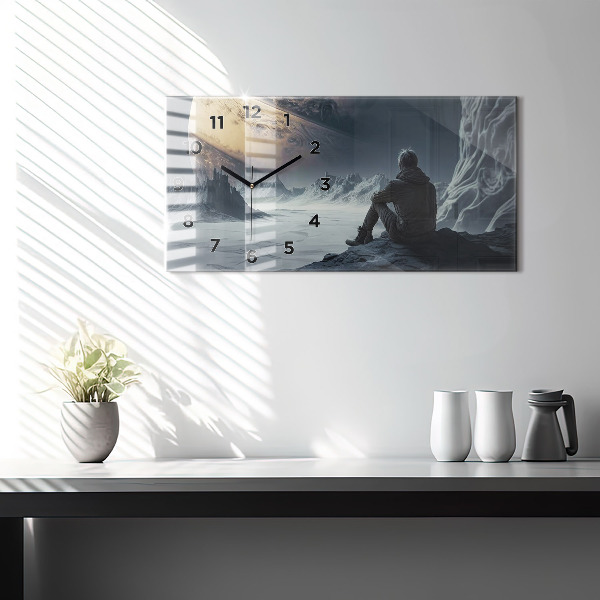 Reloj de cristal horizontal Planeta Cosmos masculino