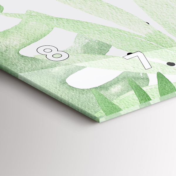 Reloj horizontal Hojas verdes