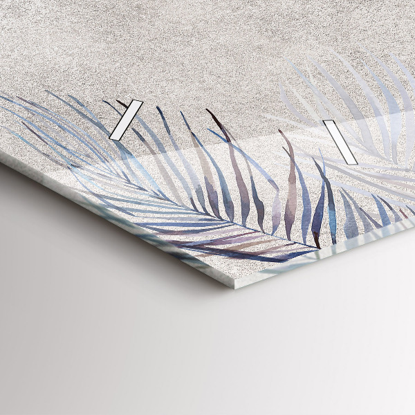 Reloj de cristal horizontal Hoja de palma