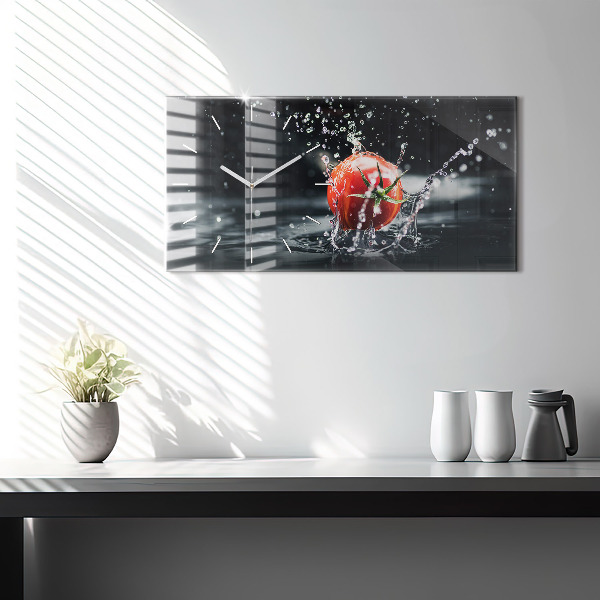 Reloj de cristal horizontal Tomate