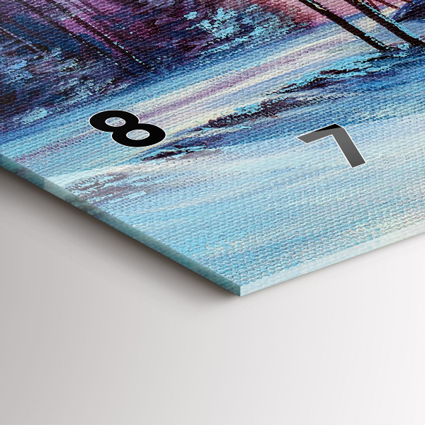 Reloj de cristal horizontal Árbol de Navidad y puente