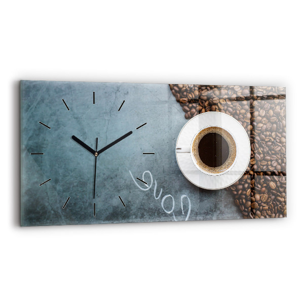 Reloj de cristal horizontal Taza de café