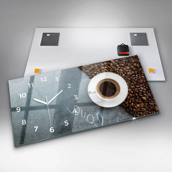 Reloj de cristal horizontal Taza de café