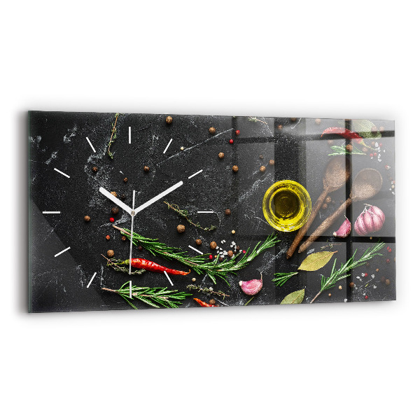 Reloj horizontal Especias en la encimera