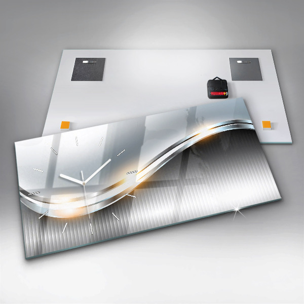 Reloj horizontal Abstracción metálica