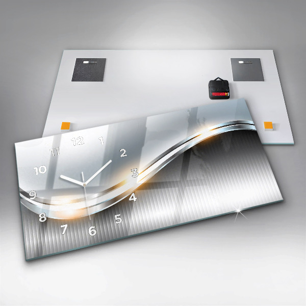 Reloj horizontal Abstracción metálica