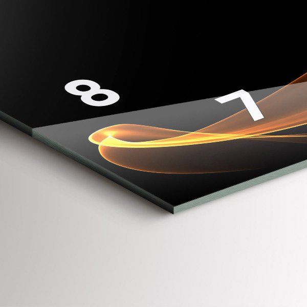 Reloj de cristal horizontal Líneas naranjas