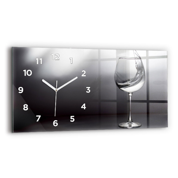 Reloj de cristal horizontal Copa de vino