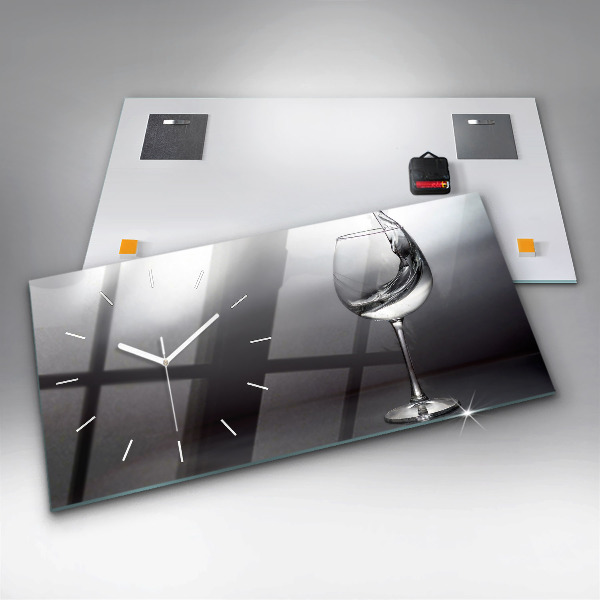Reloj de cristal horizontal Copa de vino