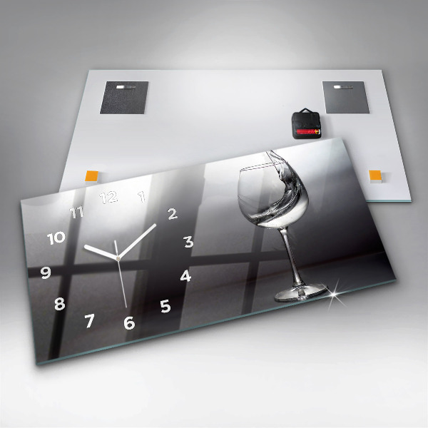 Reloj de cristal horizontal Copa de vino