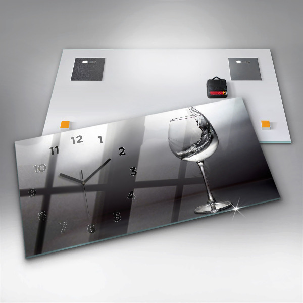 Reloj de cristal horizontal Copa de vino