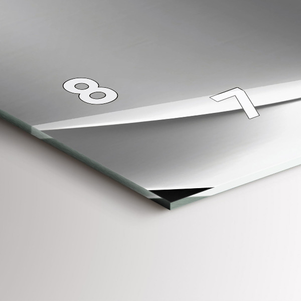 Reloj horizontal Abstracción plateada