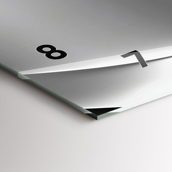 Reloj horizontal Abstracción plateada