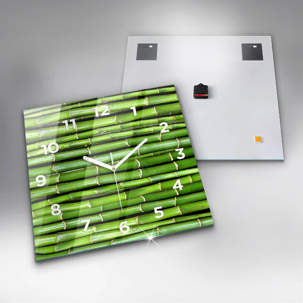 Reloj cuadrado Bambú asiático