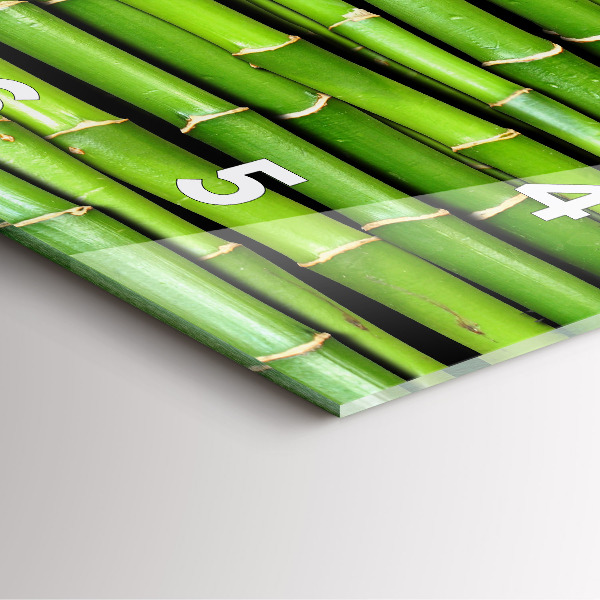 Reloj cuadrado Bambú asiático