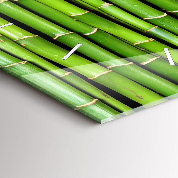 Reloj cuadrado Bambú asiático