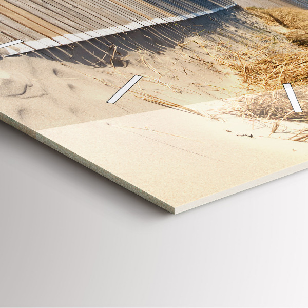 Reloj de pared cuadrado Vista de la playa