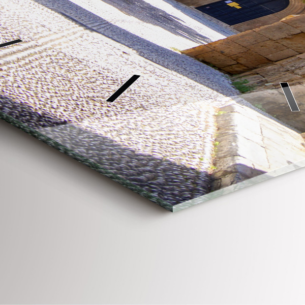 Reloj de pared cuadrado Pintoresca calle de Rodas