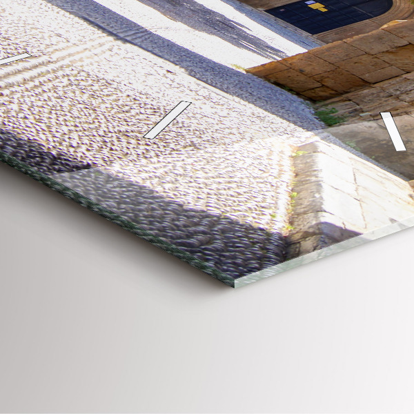 Reloj de pared cuadrado Pintoresca calle de Rodas